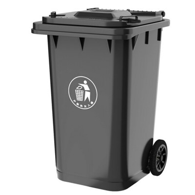 科力邦（Kelibang )塑料制品 KB1067  戶外垃圾桶 大號(hào)加厚240L商用塑料環(huán)衛(wèi)垃圾桶帶蓋輪工業(yè)小區(qū)物業(yè)翻蓋 灰色 